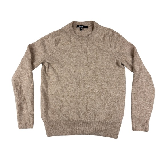 Quince Sweaters - Quince Cashmere Sweater Women Small Tan Fitted Preppy Crewneck